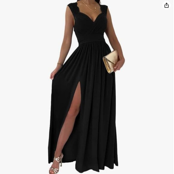 Dokotoo Dresses & Skirts - Dokotoo Formal Ruched Sexy Maxi Dress (Black, L)
